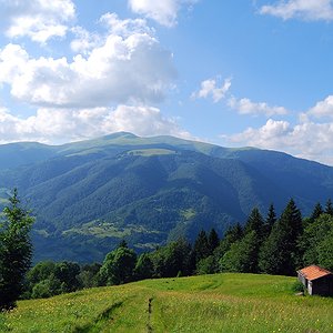 Панорама гірських схилів Чорногори поблизу Говерли